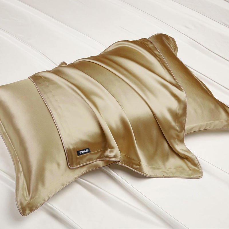 NEWMEIL Copper Pillowcase with 100% Copper Oxide Fiber, Prevents Crow's Feet, Forehead Wrinkles, Fine Lines & Hair Smooth, Silk Like Soft Pillow Cover for Mum Daughter Girlfriend (18.5 in Ã— 27.5 in) (1 pcs) - Image 1